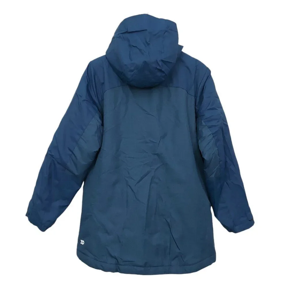 All In Motion Soft Shell Hooded Jacket Youth XL 16 Blue Zip Up Insulated Winter